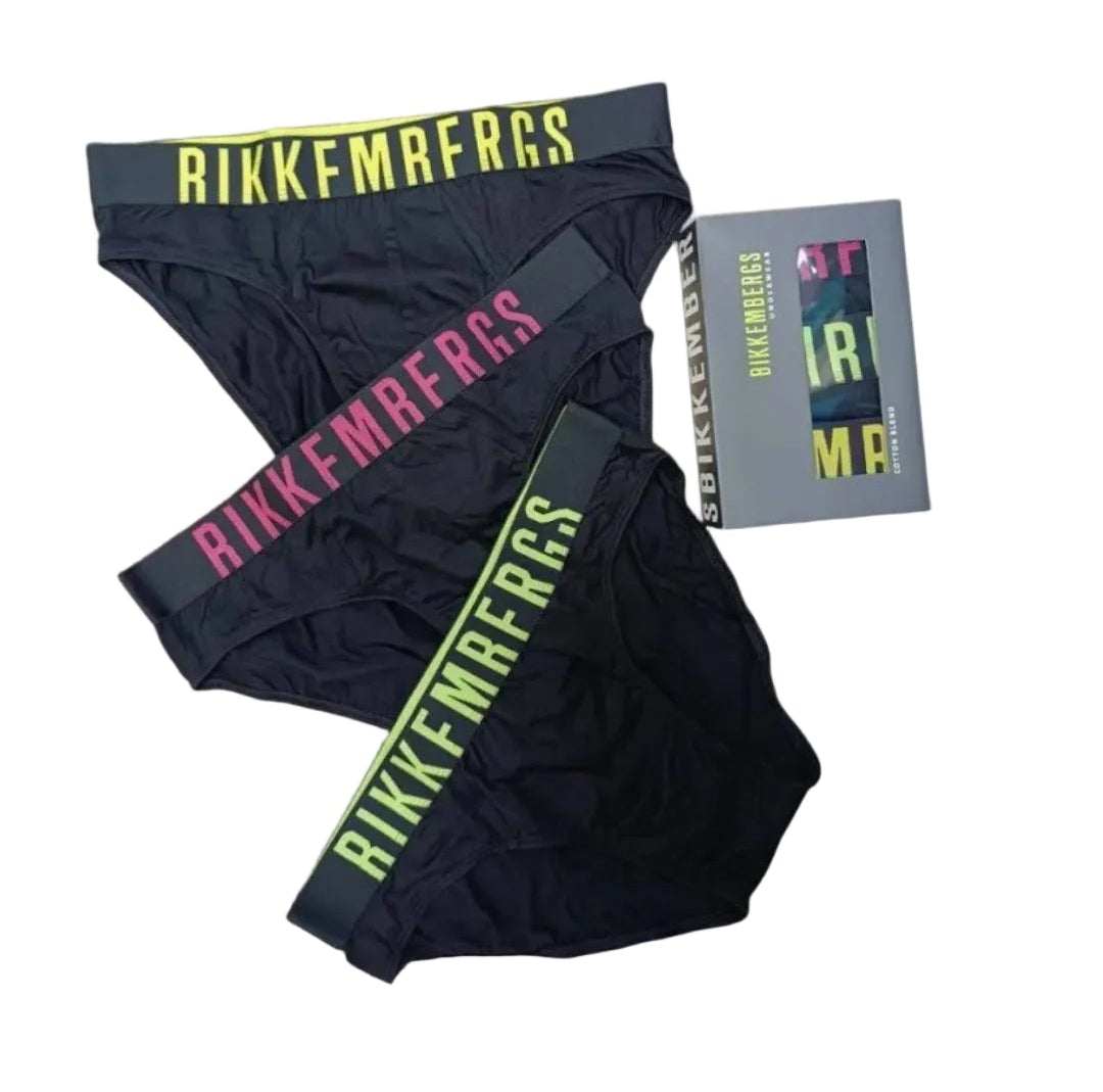 2 SLIP UOMO BIKKEMBERGS|con elastico "FLUO"