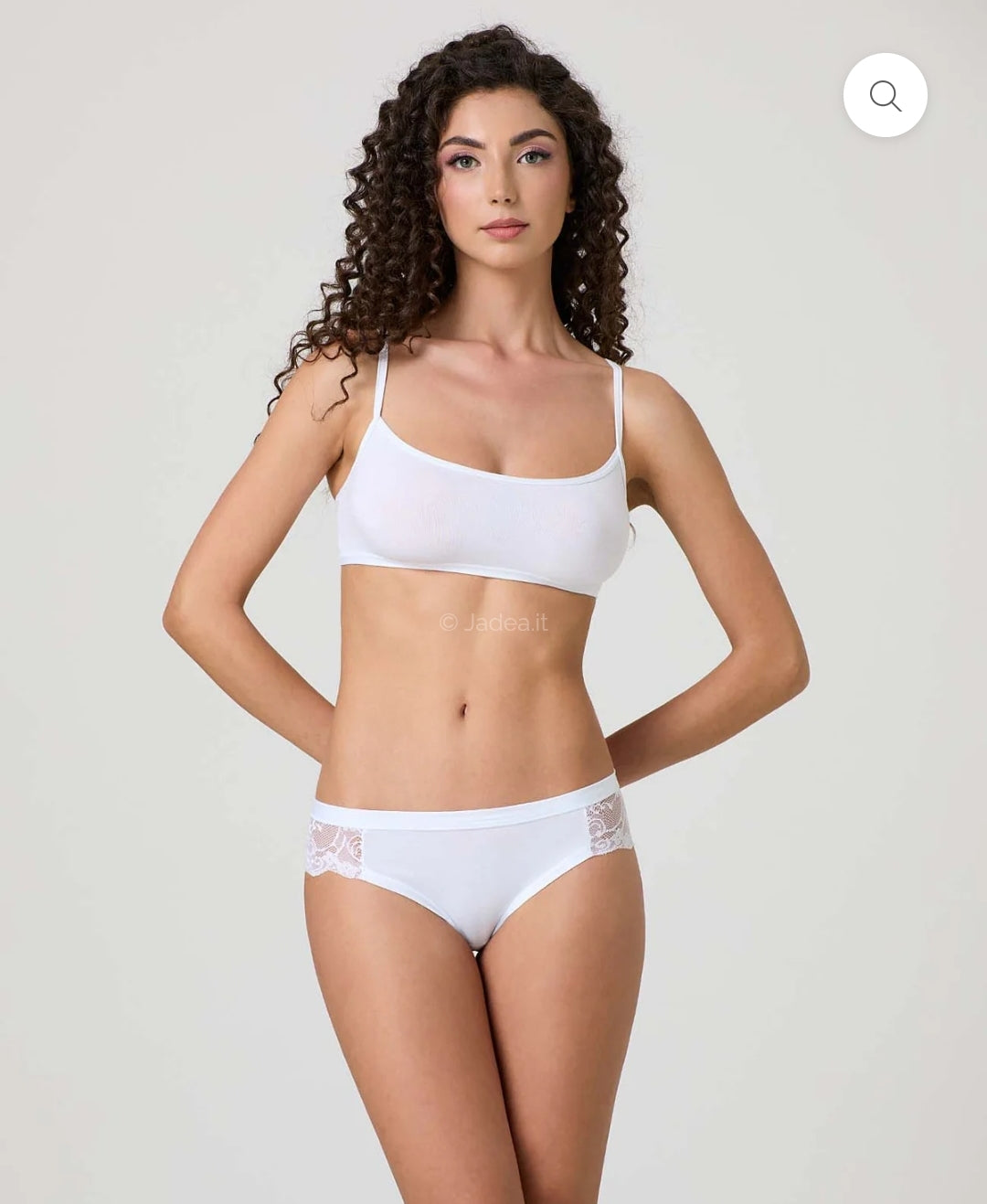 SLIP JADEA art.520 | in cotone modal con fascia e pizzo laterale