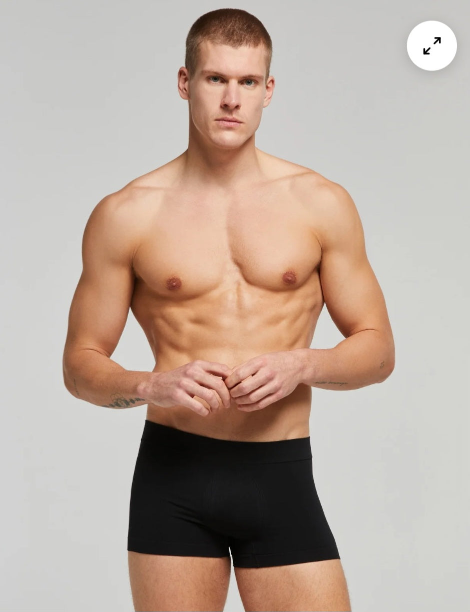3 BOXER UOMO POMPEA|Seamless in confezione colorata in nero,blu e grigio