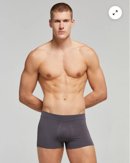 3 BOXER UOMO POMPEA|Seamless in confezione colorata in nero,blu e  grigio