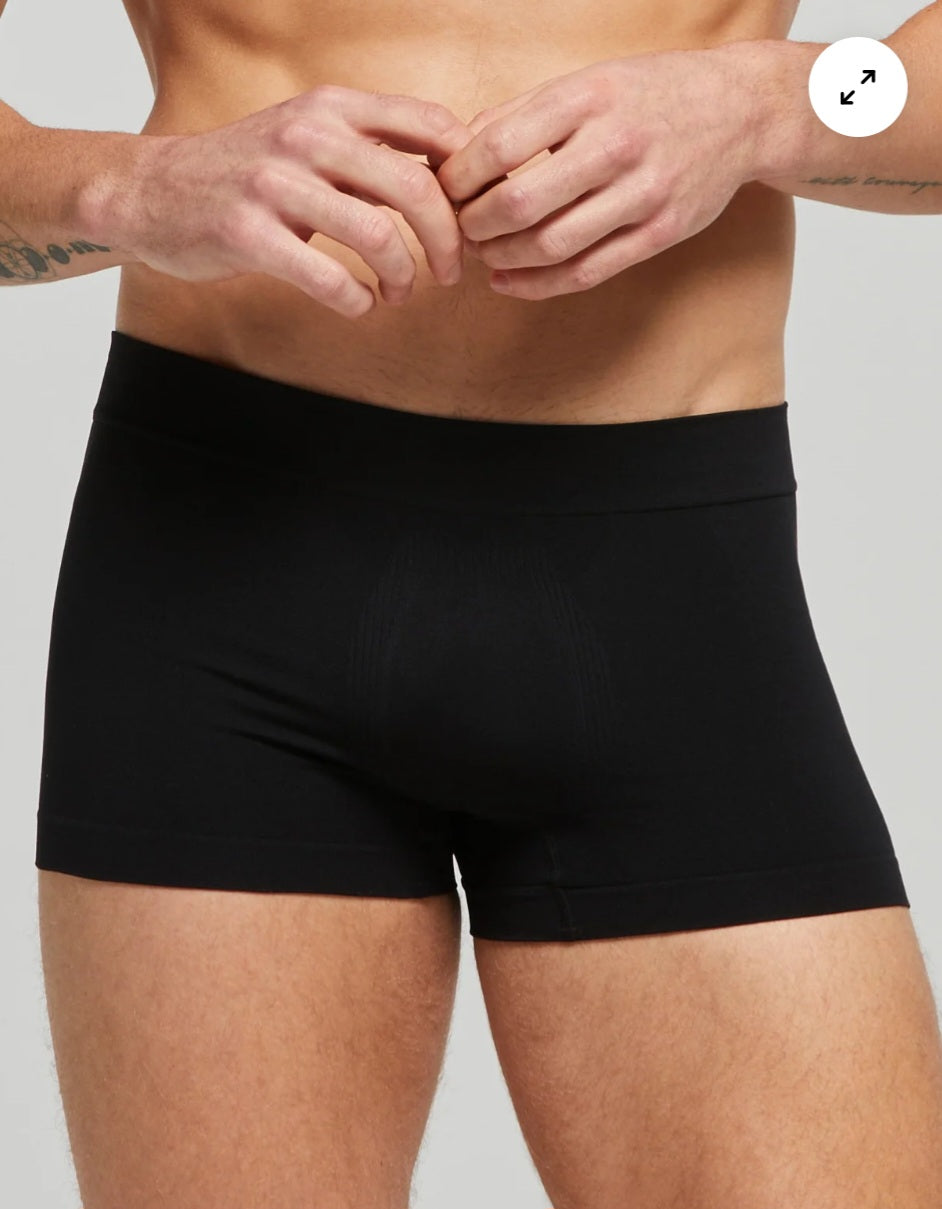 3 BOXER UOMO POMPEA|Seamless in confezione TOTAL BLACK