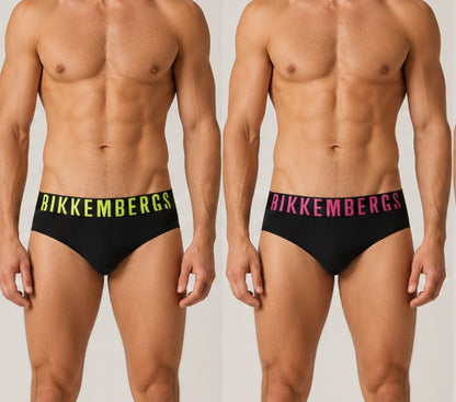 2 SLIP UOMO BIKKEMBERGS|con elastico "FLUO"